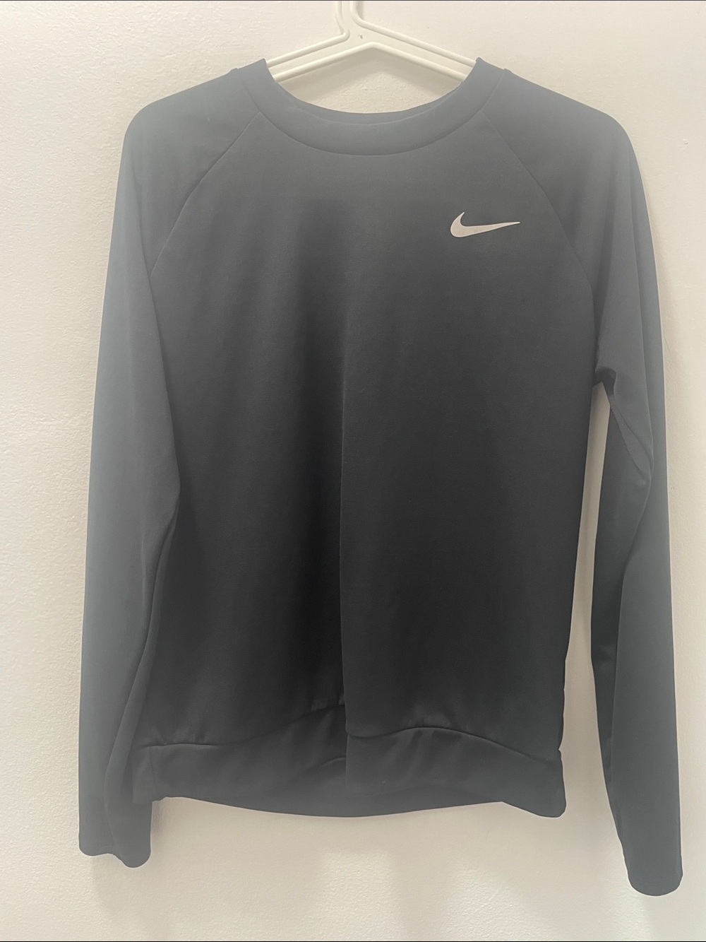 Nike Women's Black Crewneck with White Swoosh